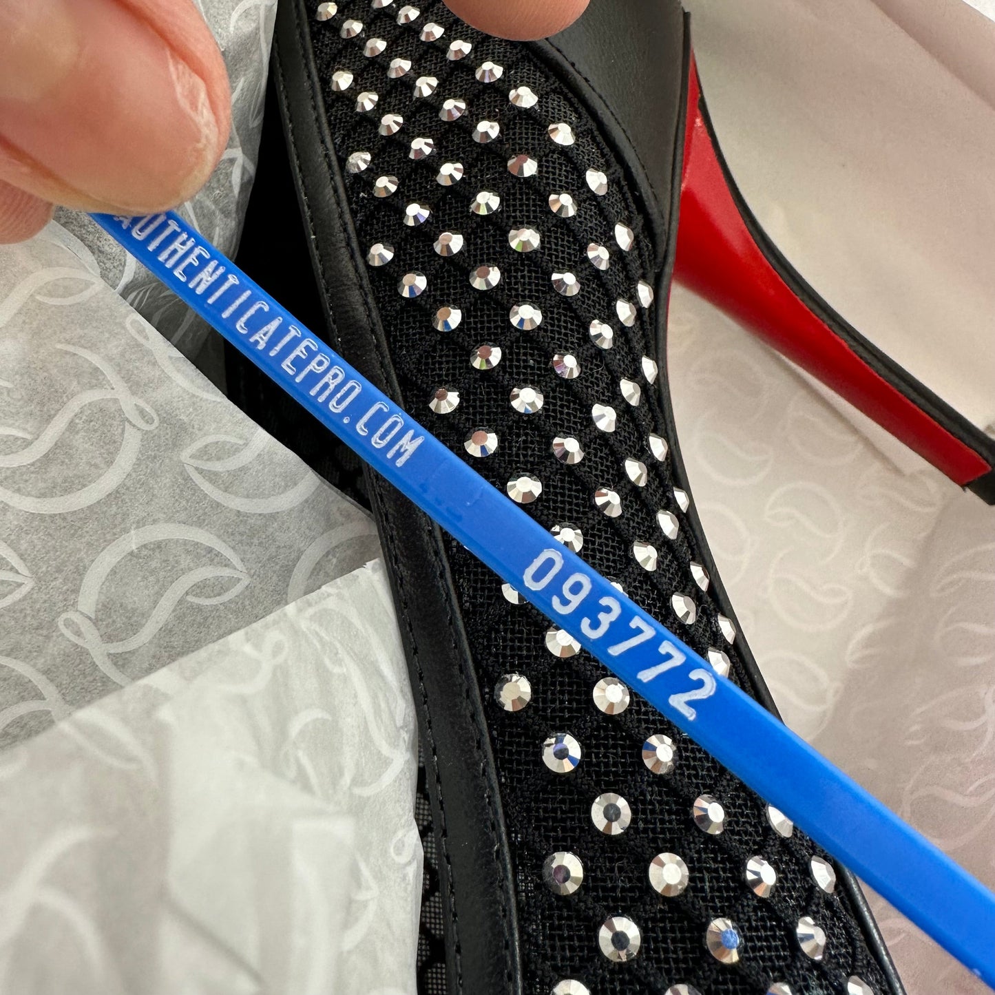 Shoes Luxury Designer By Christian Louboutin In Black, Size: 9.5