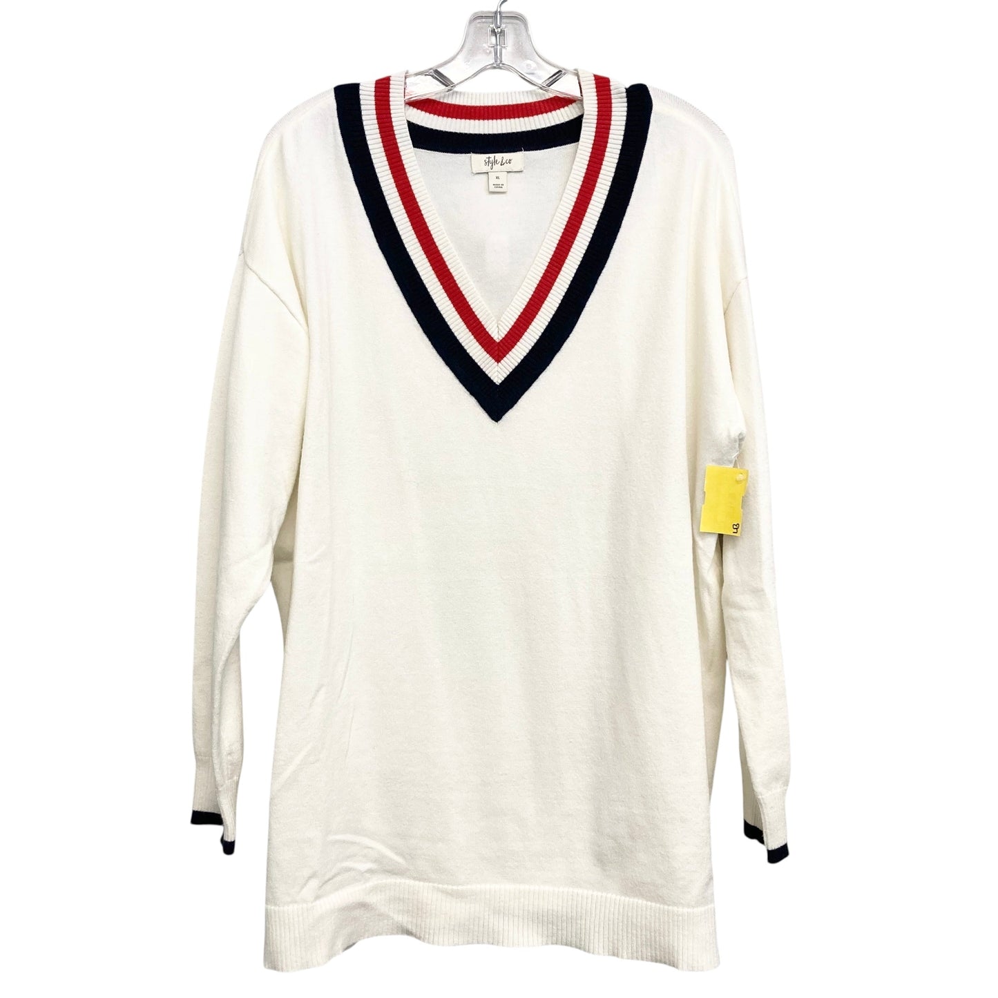 Sweater By Style And Company In White, Size:Xl