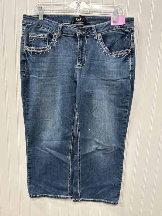 Capris By Earl Jean In Blue Denim, Size:16
