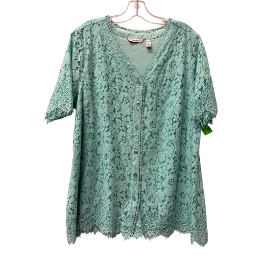 Top Ss By Isaac Mizrahi Live Qvc In Green, Size:Xl