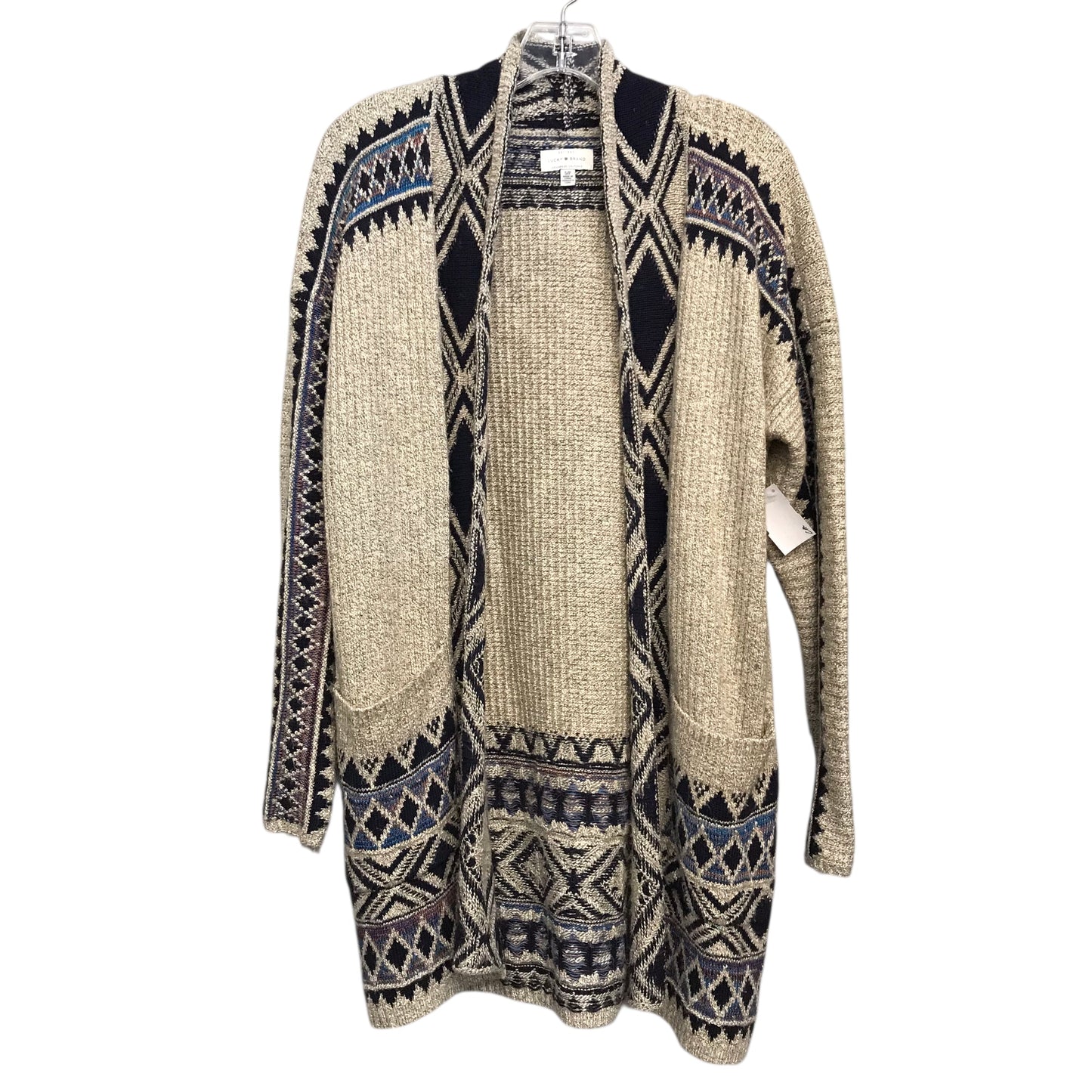 Cardigan By Lucky Brand In Beige, Size:S