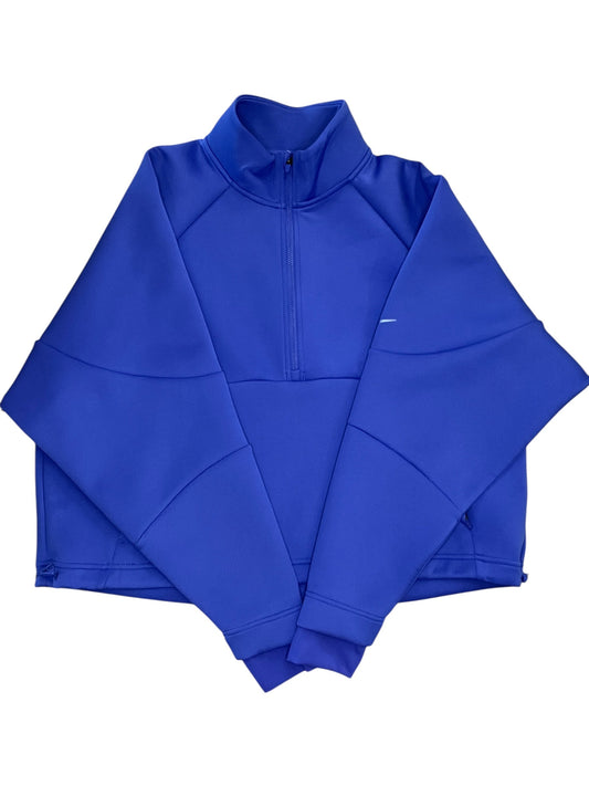 Athletic Top Ls Collar By Nike In Blue, Size:L