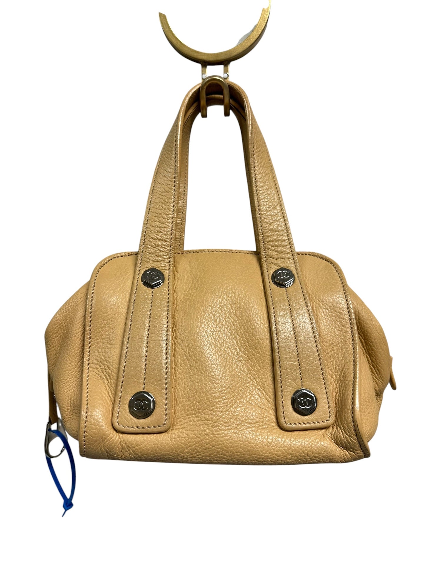 Handbag Luxury Designer By Chanel In Beige, Size:Small
