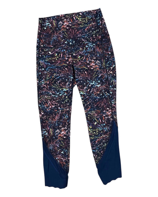 Athletic Capris By Lululemon In Black & Orange, Size:6