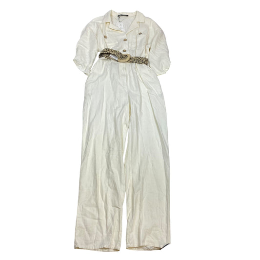 Jumpsuit By Zara In Cream, Size:M