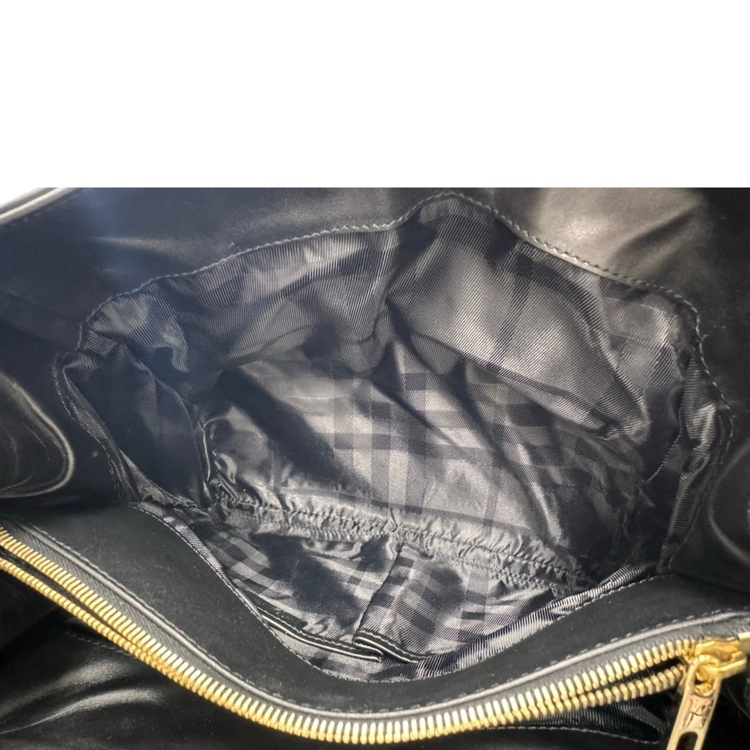 Handbag Luxury Designer By Burberry In Black, Size:Medium 14”Lx7.5”Hx6.5”W)