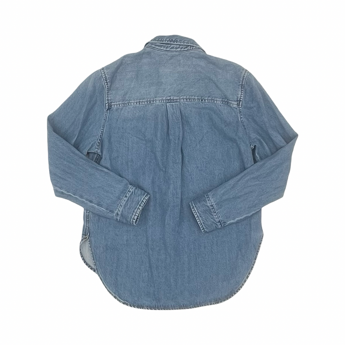 Top Ls By Universal Thread In Blue Denim, Size:S