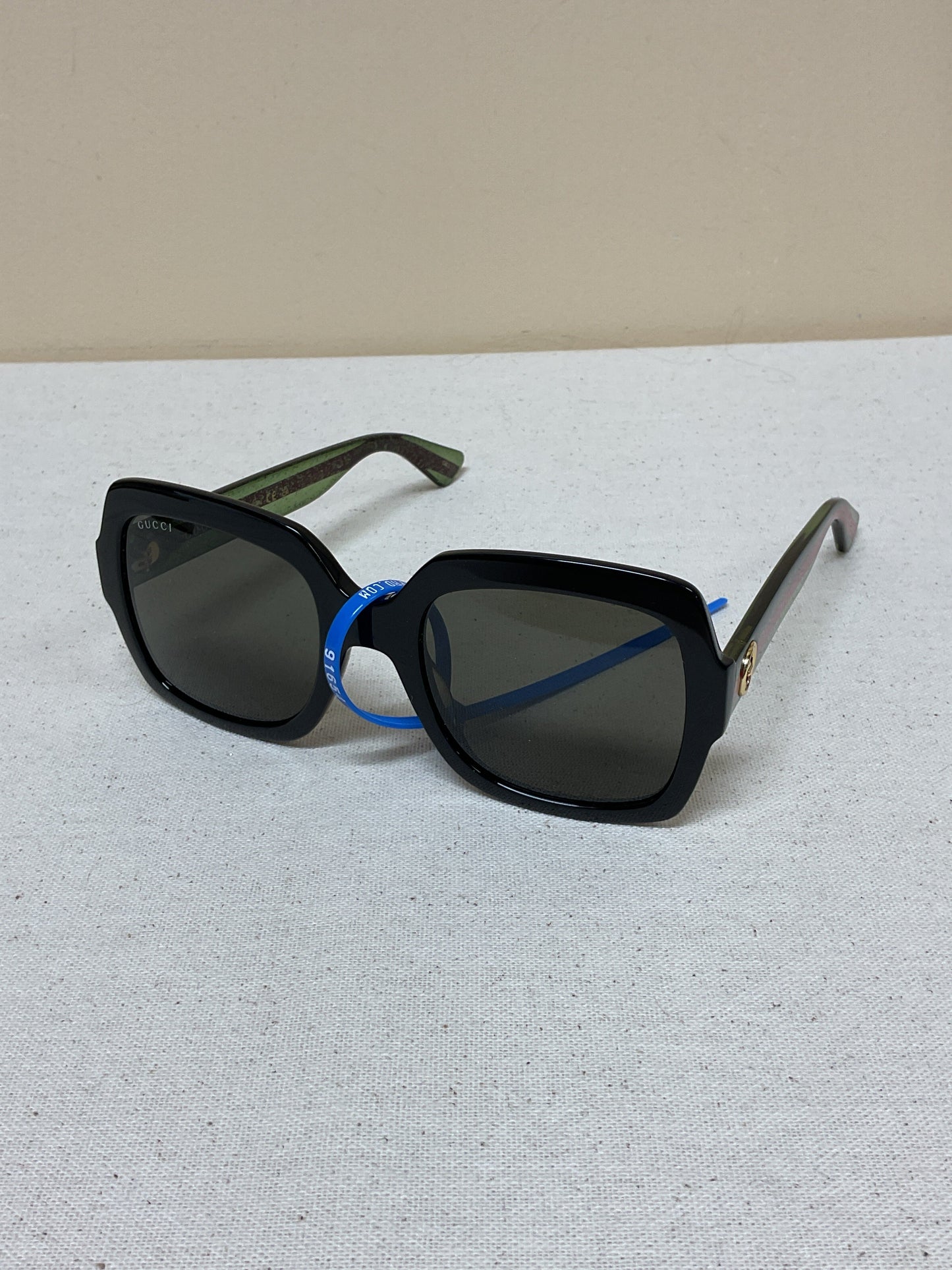 Sunglasses Luxury Designer By Gucci In Black & Green