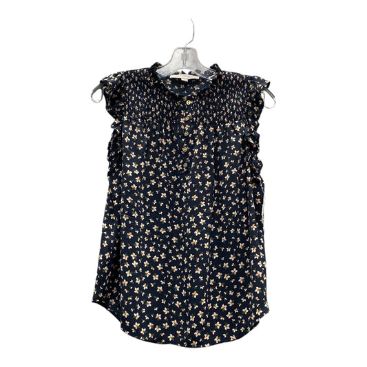 Top Sleeveless By Loft In Blue & Tan, Size:Xs