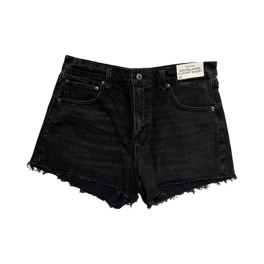 Shorts By Abercrombie And Fitch In Black Denim, Size:10