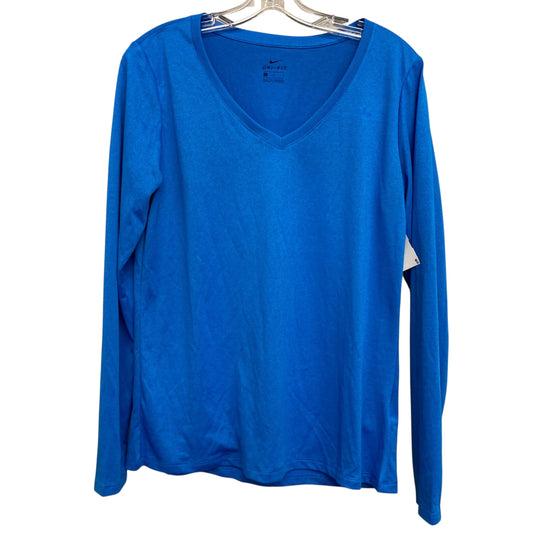 Athletic Top Ls Crewneck By Nike Apparel In Blue, Size:L