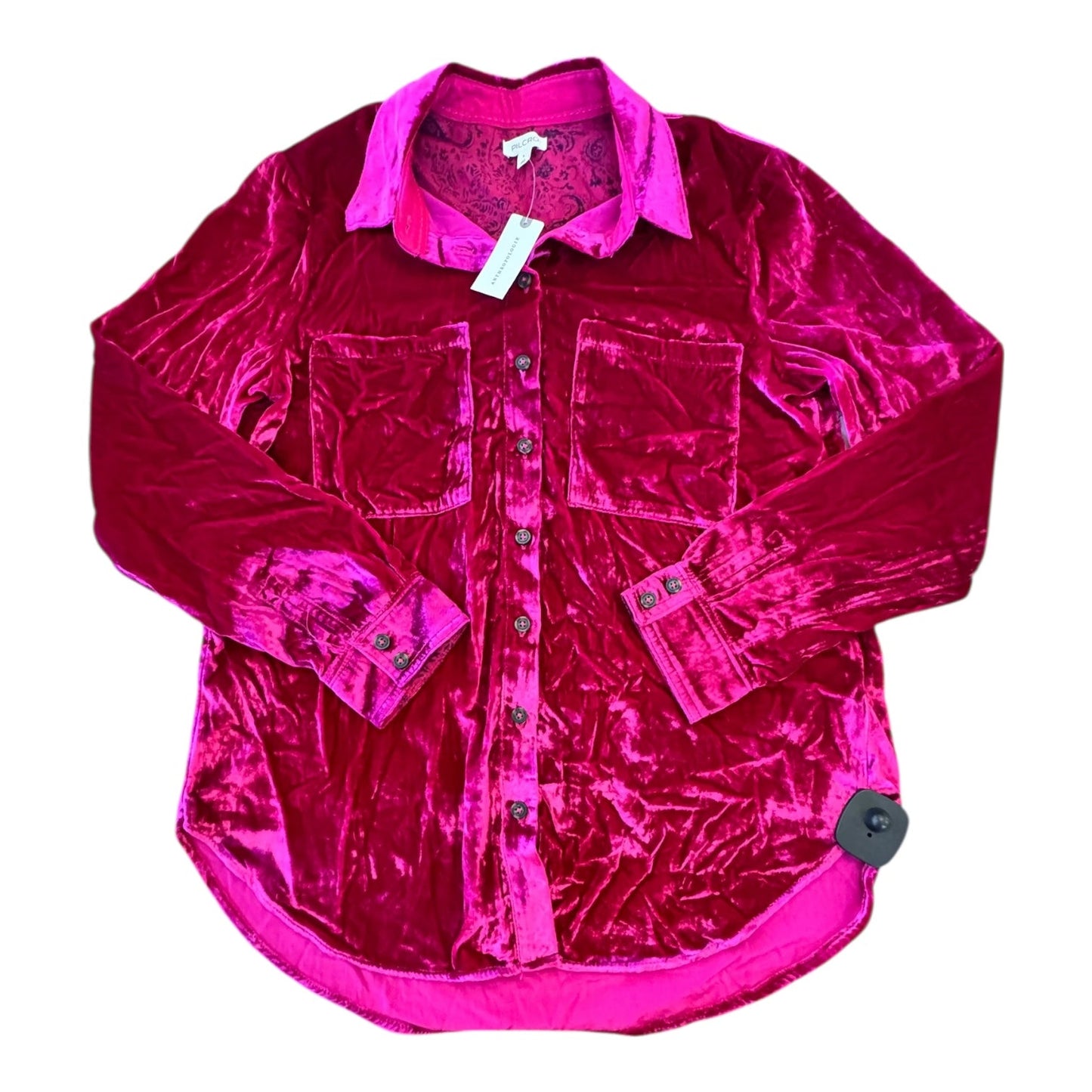 Top Ls By Pilcro In Pink Velvet, Size:S