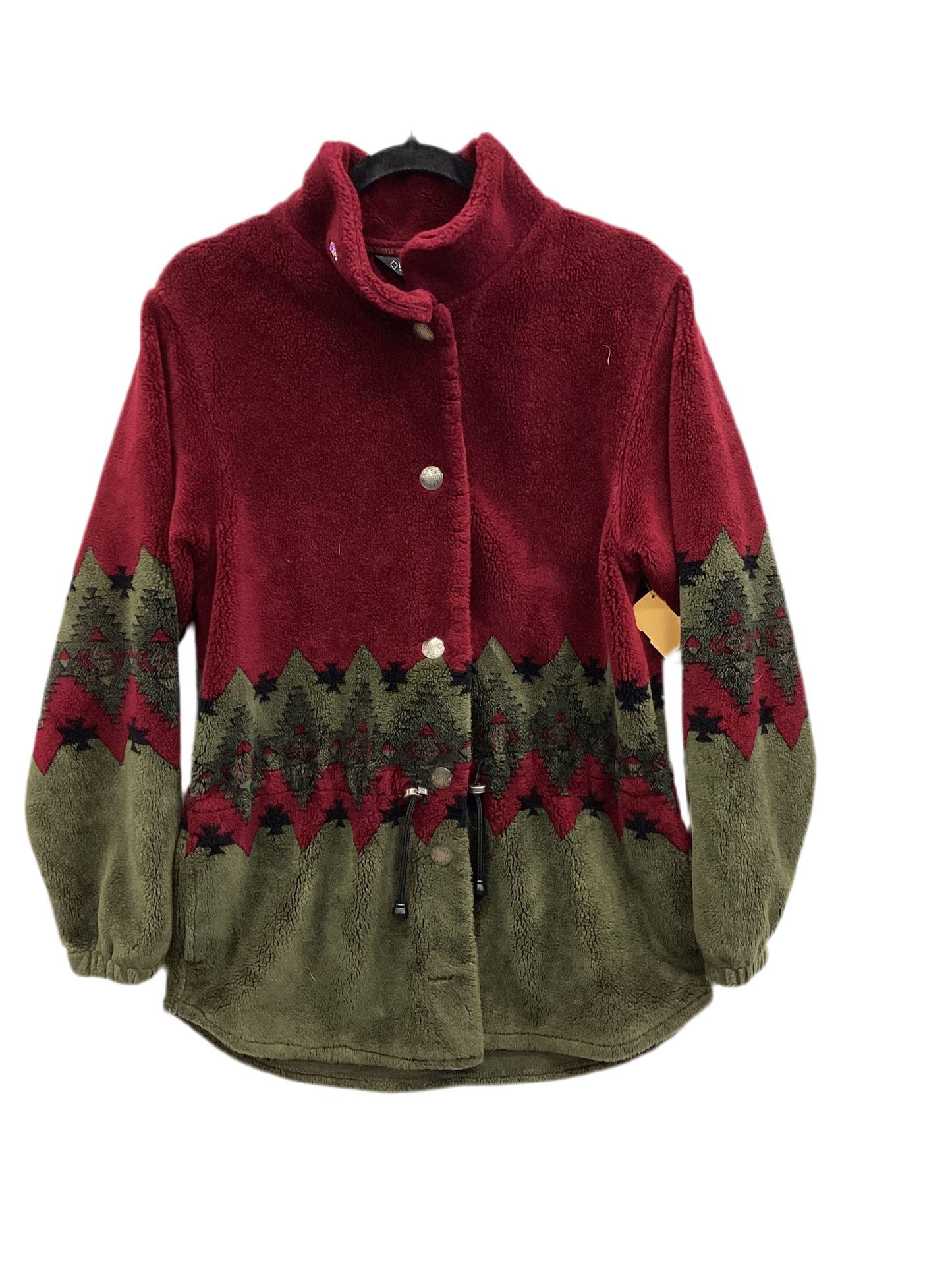 Jacket Fleece By Cmc In Green & Red, Size:L