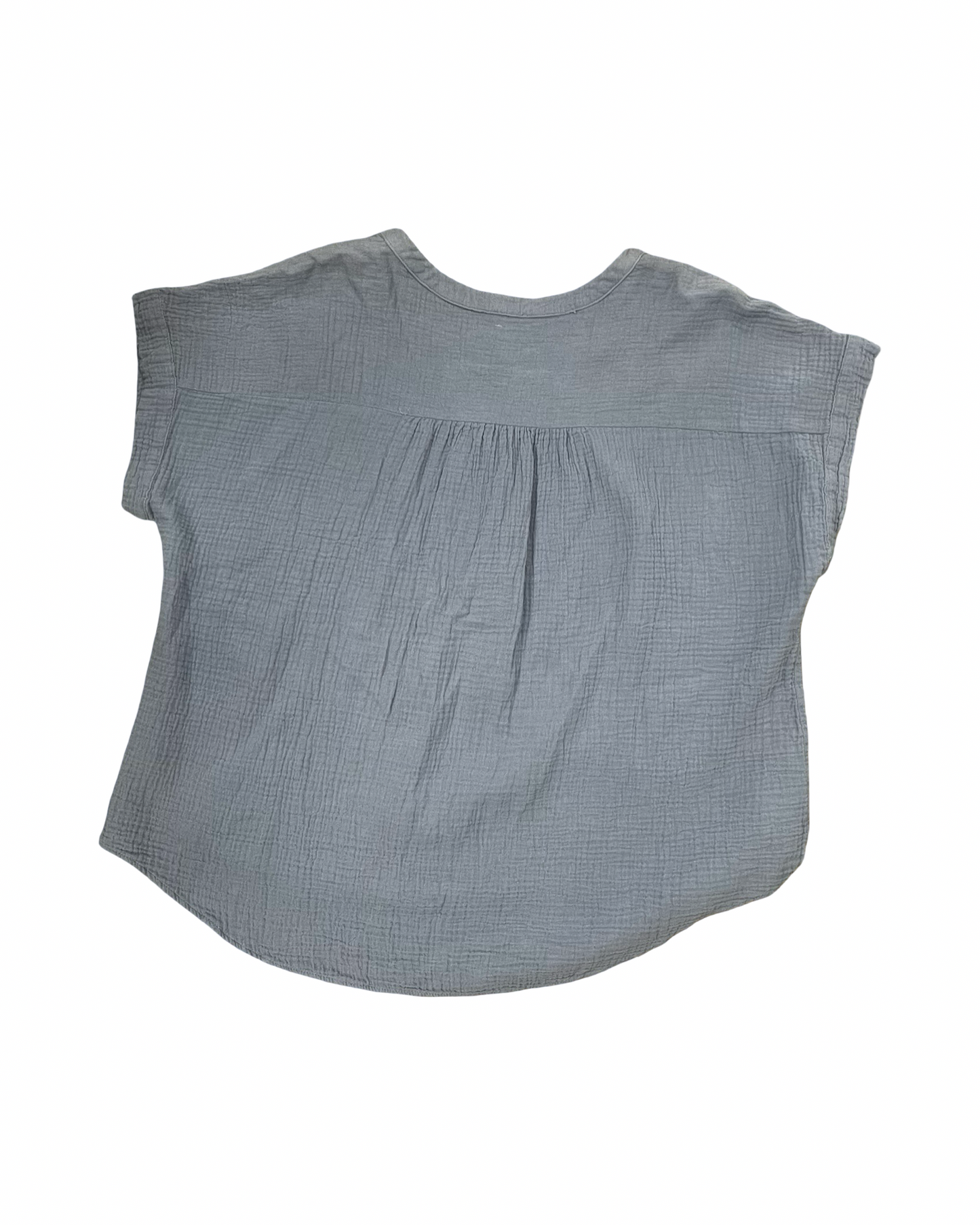 Top Sleeveless By Como Vintage In Blue, Size:2X