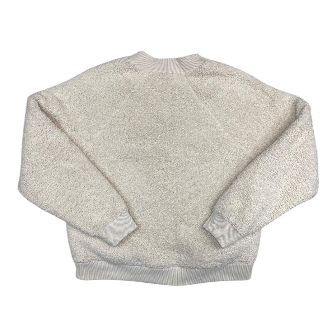 Athletic Top Ls Collar By Athleta In Cream, Size:M