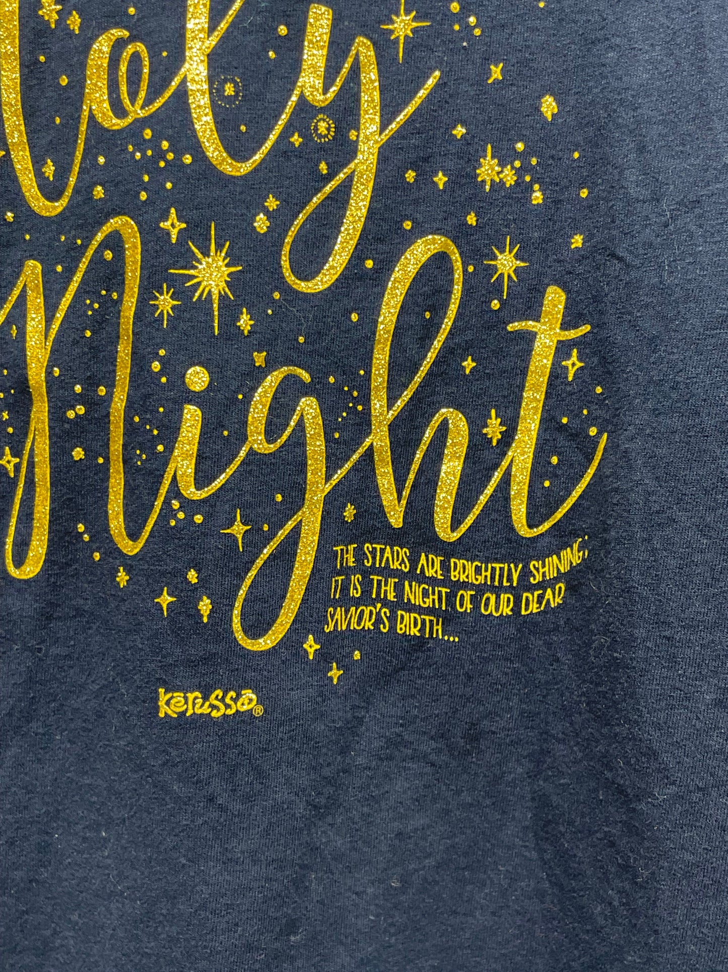 Top Short Sleeve By Fruit Of The Loom In Navy, Size: Xl