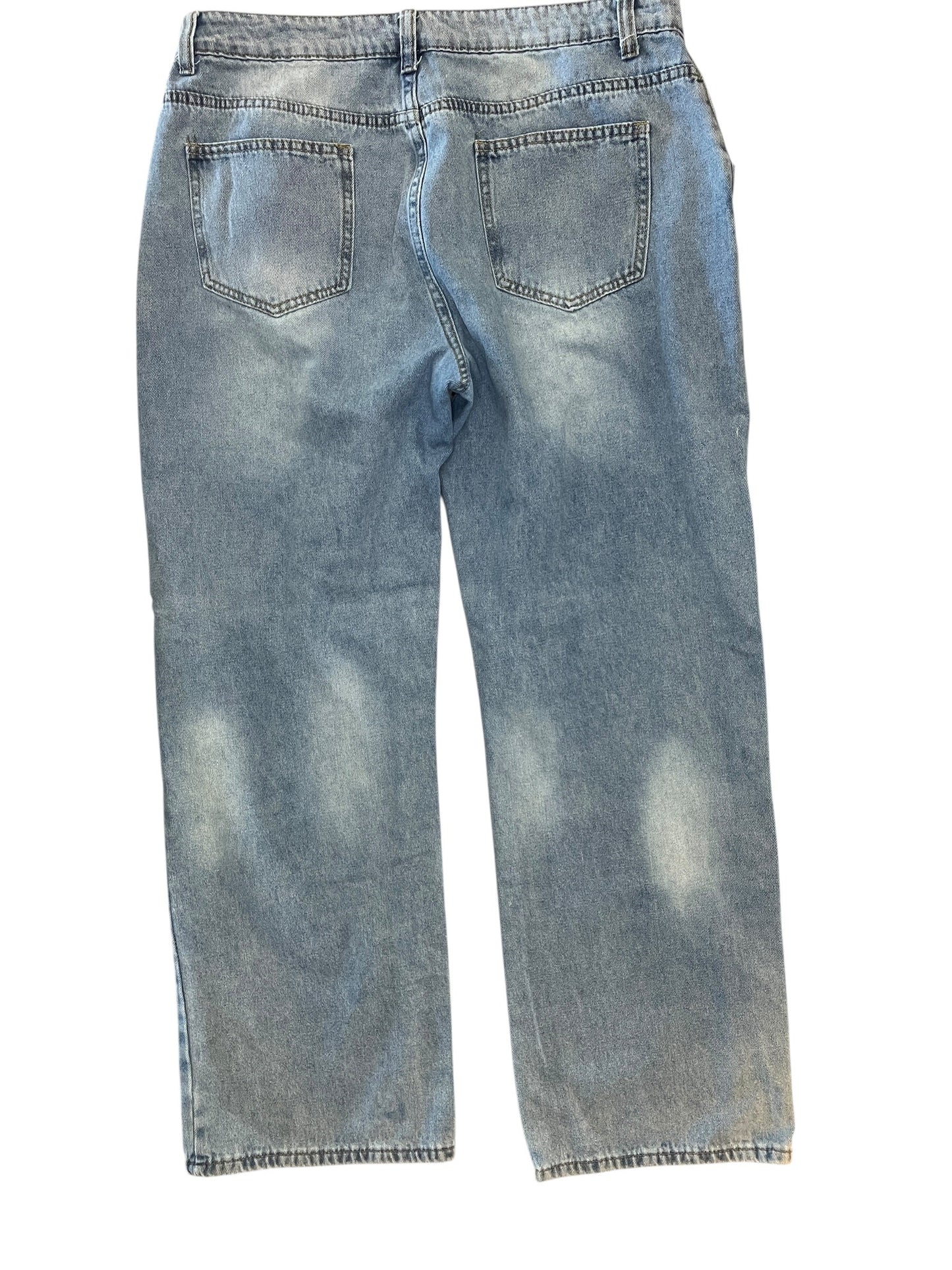 Jeans Wide Leg By Clothes Mentor In Blue Denim, Size:14