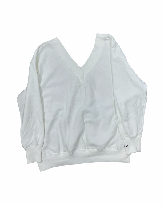Sweatshirt Crewneck By Nike In White, Size:L