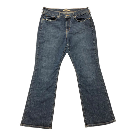 Jeans Boot Cut By Levis In Blue Denim, Size:12