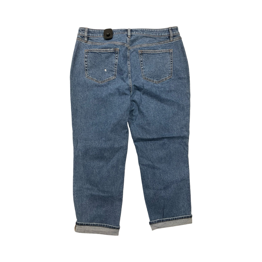 Jeans Cropped By Candace Cameron Bure In Blue Denim, Size:12