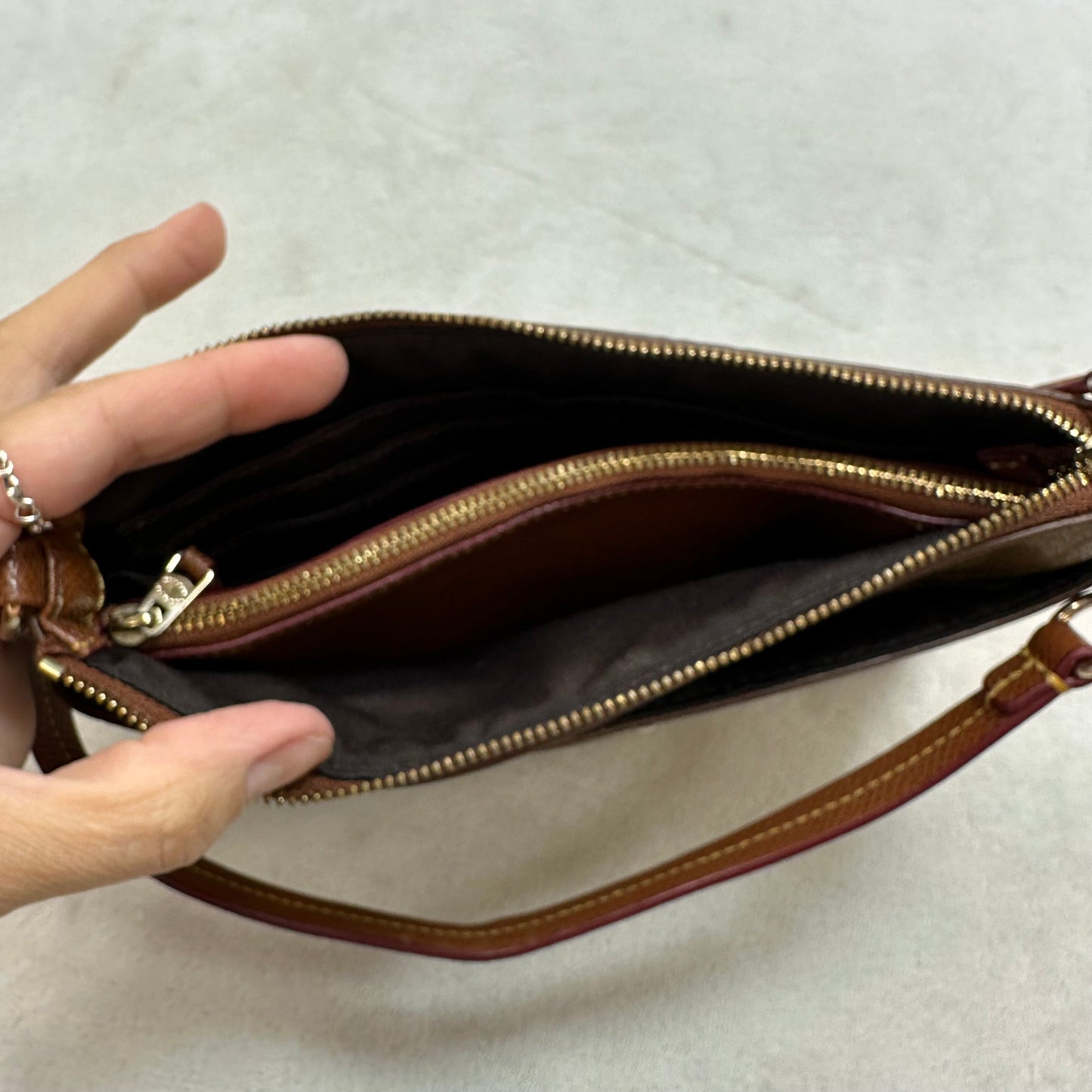 Clutch Designer By Coach, Size: Small