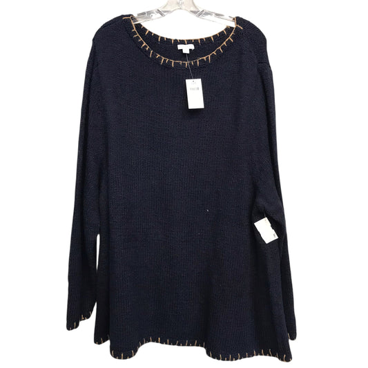 Sweater By Pure Jill In Navy, Size:4X