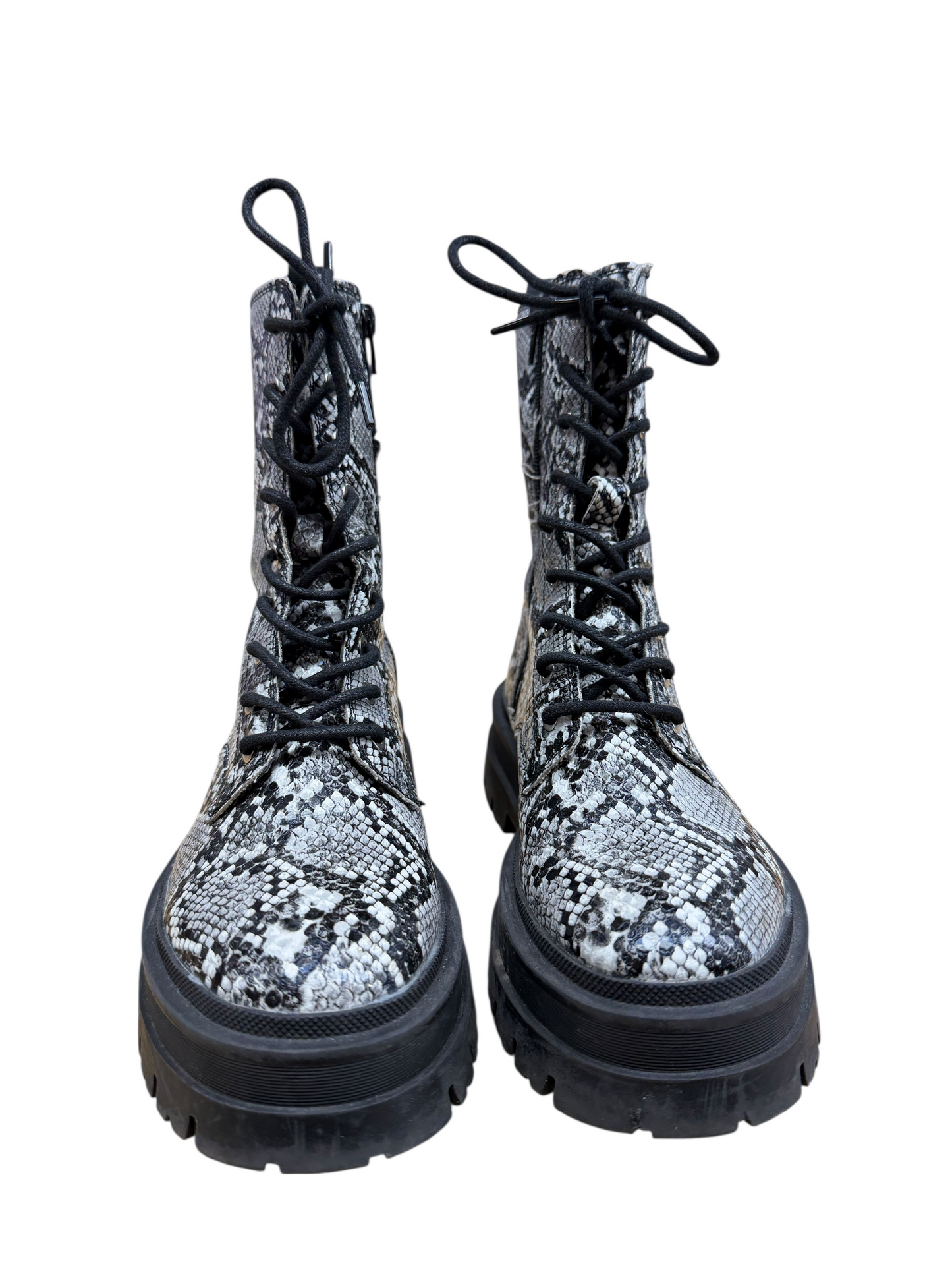 Boots Combat By Ny Collection In Animal Print, Size:7.5