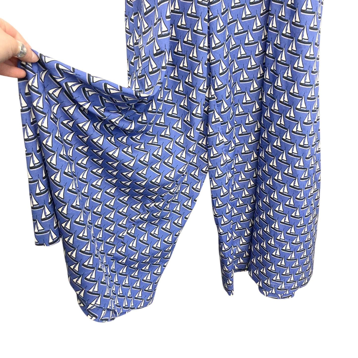 Jumpsuit By Eva Franco In Blue & White, Size:S