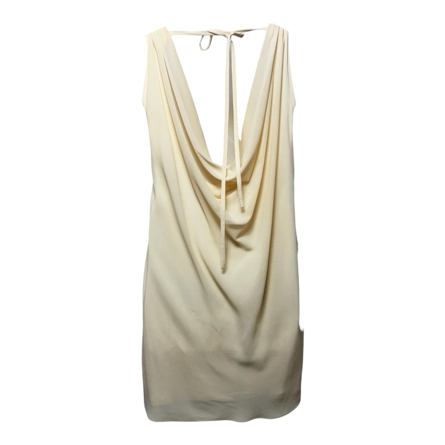 AS IS Draped Back Sequin Party Dress By Filomena Fernandez In Tan, Size: M/L