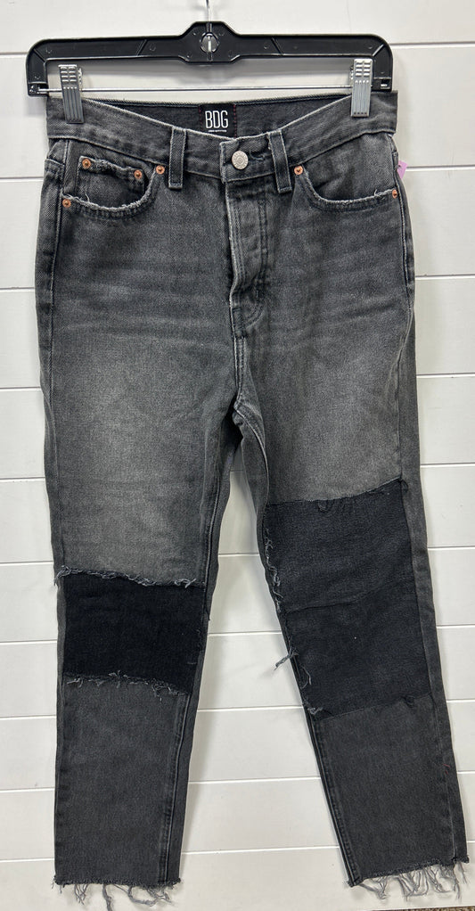 Jeans Straight By Urban Outfitters In Black Denim, Size:2
