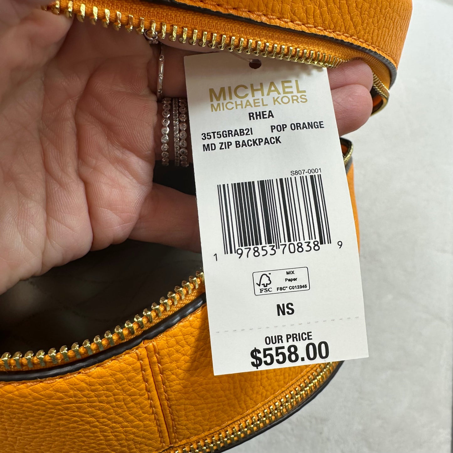 Backpack Designer By Michael Kors, Size: Medium