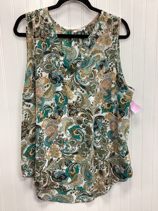 Top Sleeveless By Maurices In Green, Size:2X
