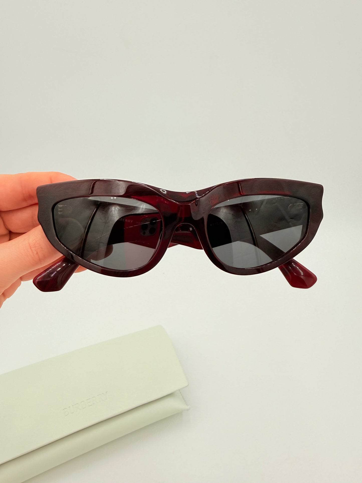 Sunglasses Luxury Designer By Burberry In Maroon
