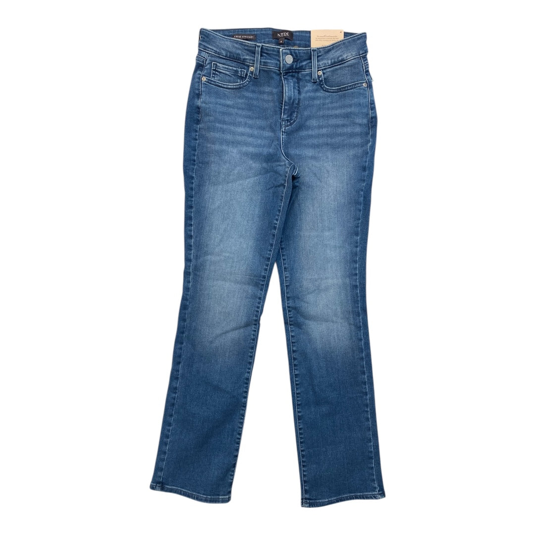 Jeans Straight By Not Your Daughters Jeans In Blue Denim, Size:4