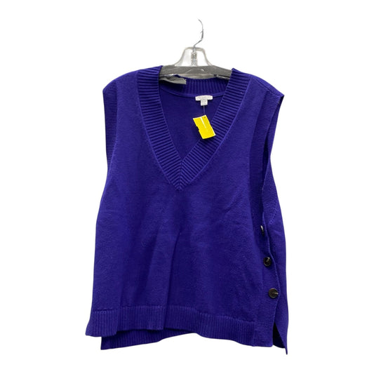 Vest Sweater By J. Jill In Purple, Size:Mp