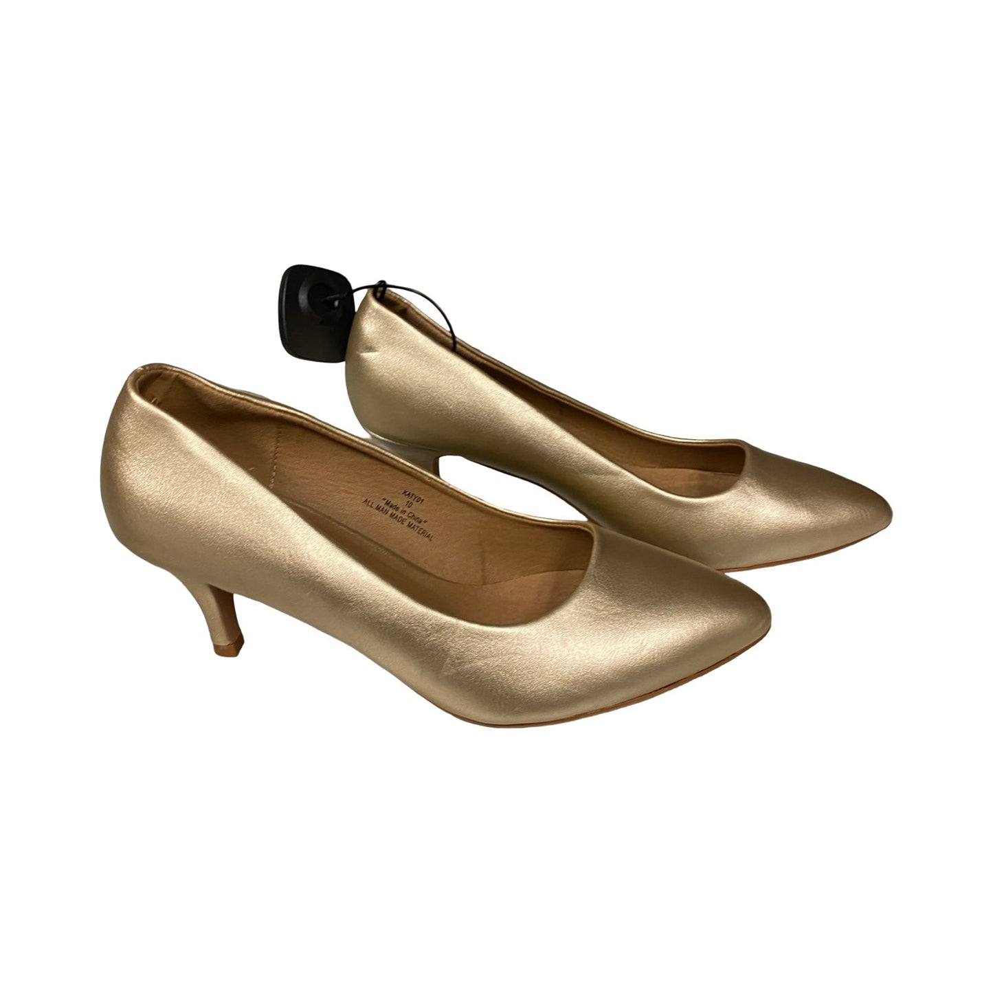 Shoes Heels Kitten By Cmc In Gold, Size:10