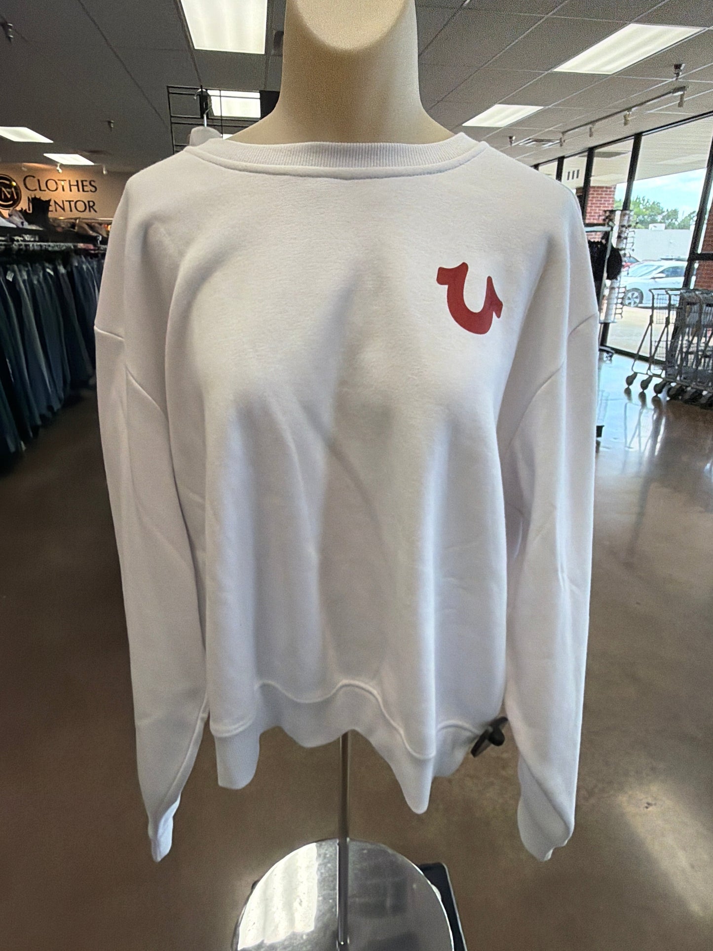 Sweatshirt Crewneck By True Religion In White, Size:Xl