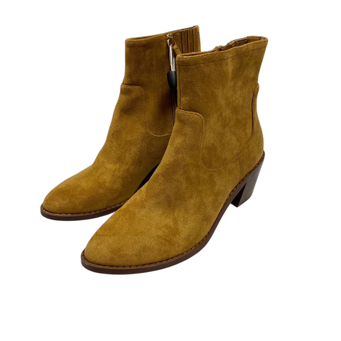 Boots Ankle Heels By J. Crew In Brown, Size:8