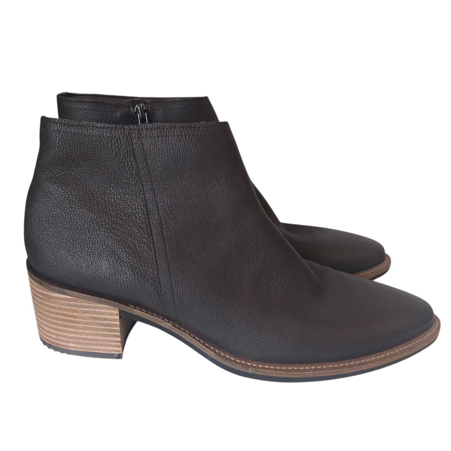 Boots Ankle Heels By Ecco In Brown, Size:11.5