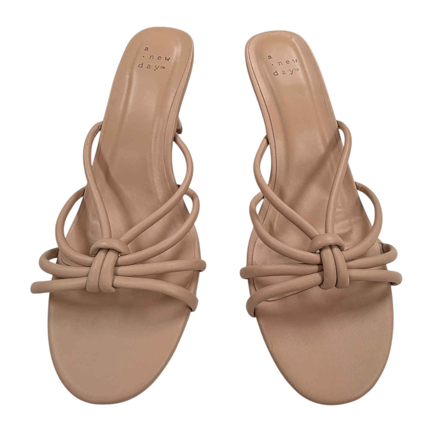 Sandals Heels Kitten By A New Day In Beige, Size:8