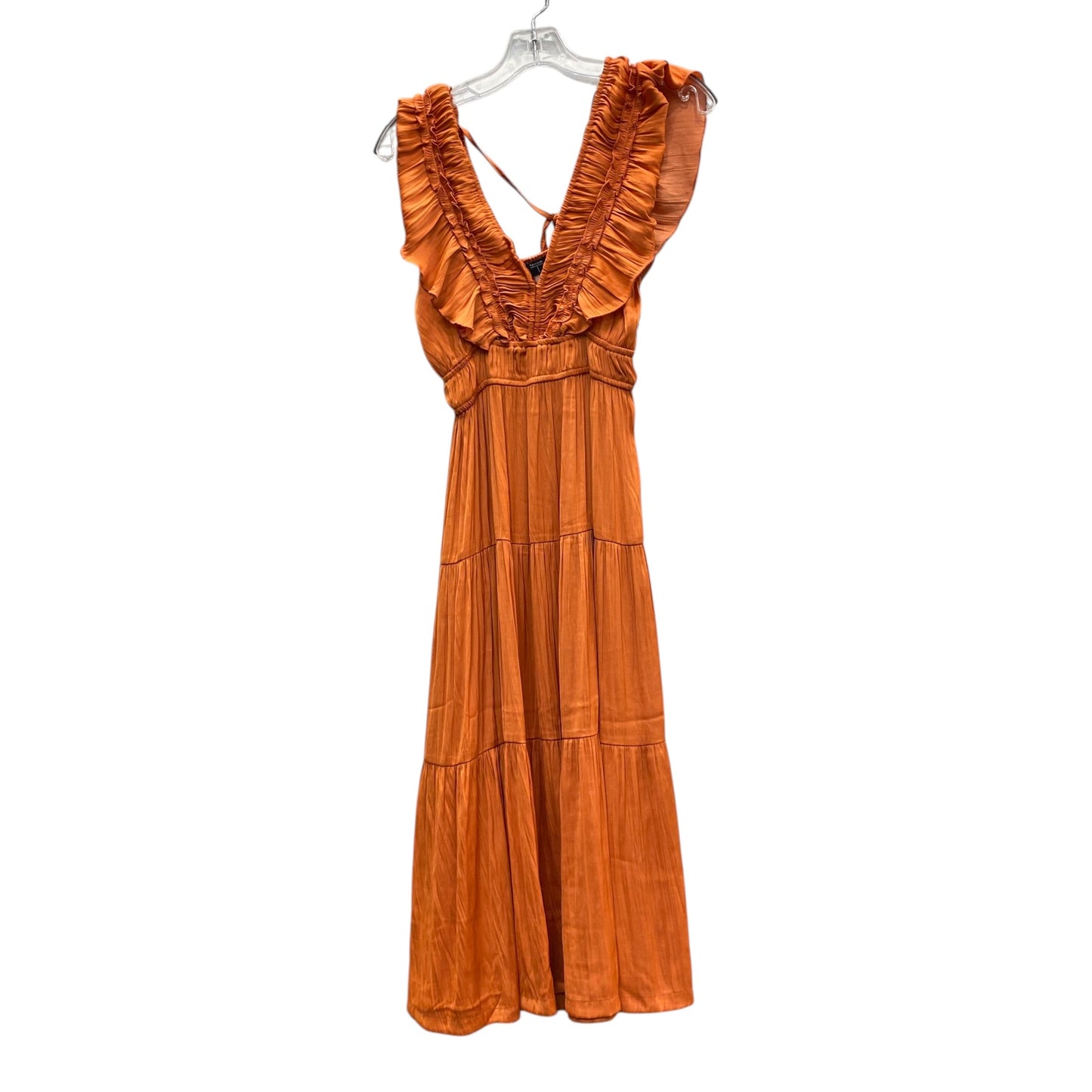 Dress Casual Midi By Tahari In Orange, Size:S