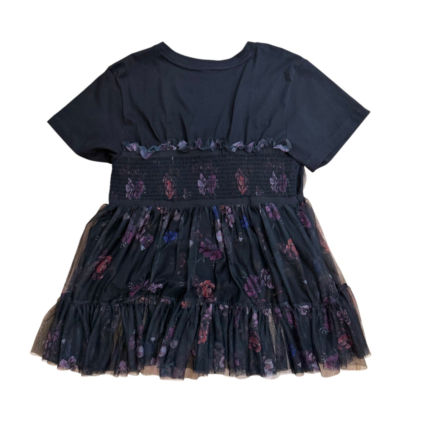 Blouse Ss By Anthropologie In Black & Purple, Size:L
