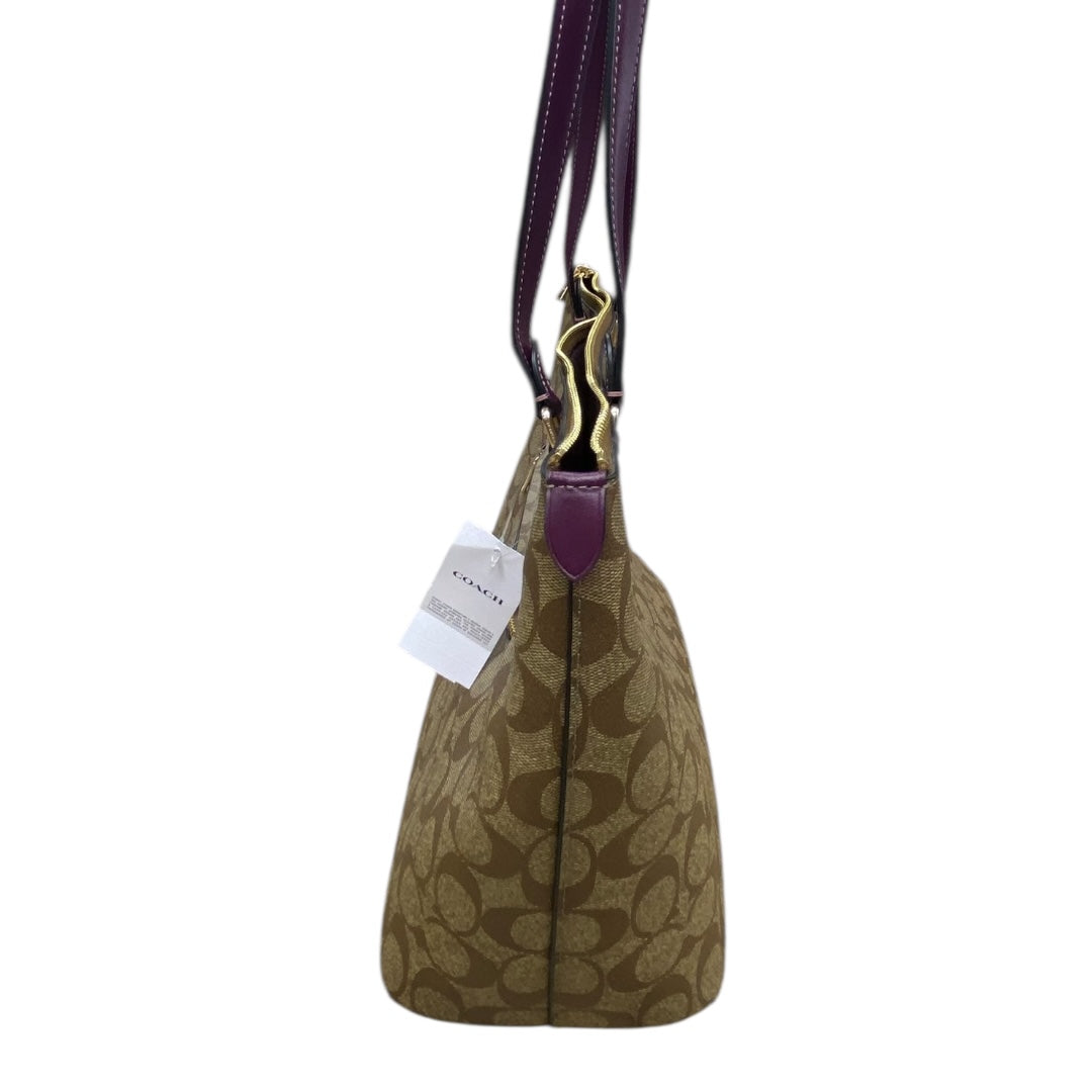 Handbag Designer By Coach In Brown & Purple, Size:Large