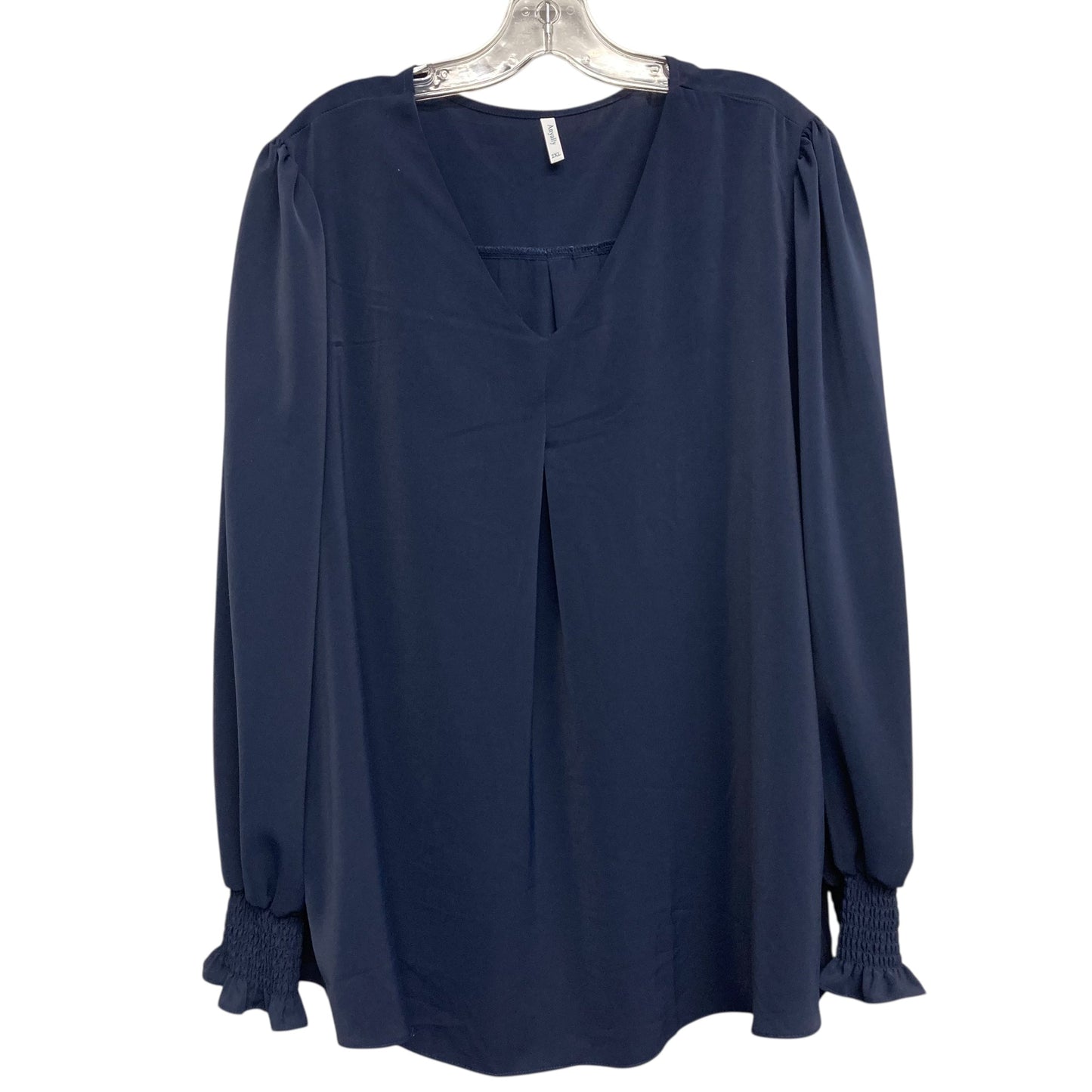 Top Ls By Anyally In Navy, Size:2X