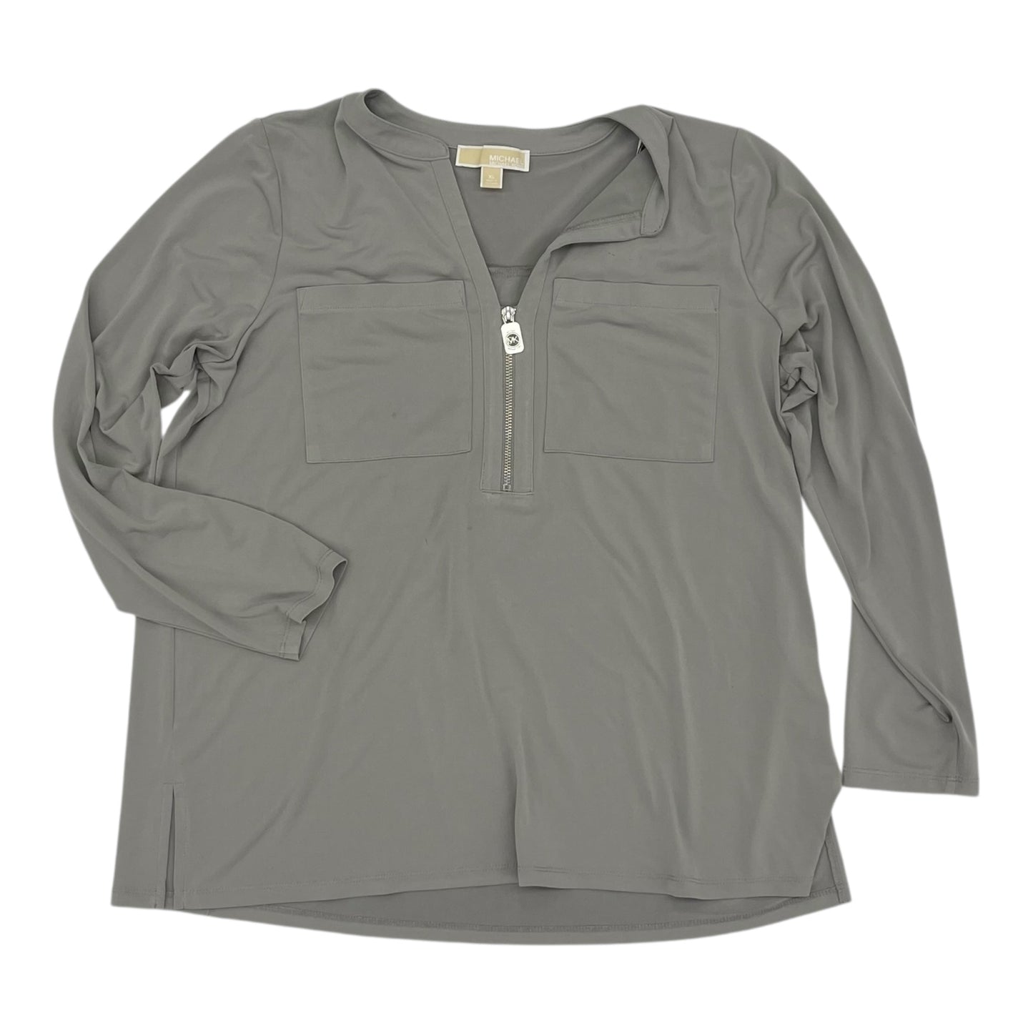 Blouse Designer By Michael Kors In Grey, Size:Xl