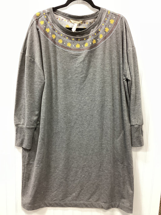 Dress Casual Midi By Matilda Jane In Grey, Size:Xl