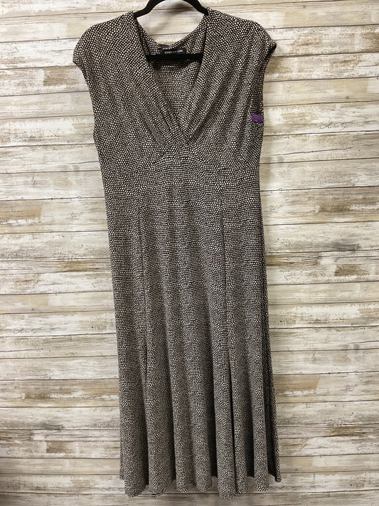 Dress Casual Maxi By Jones New York In Black & Tan, Size:14
