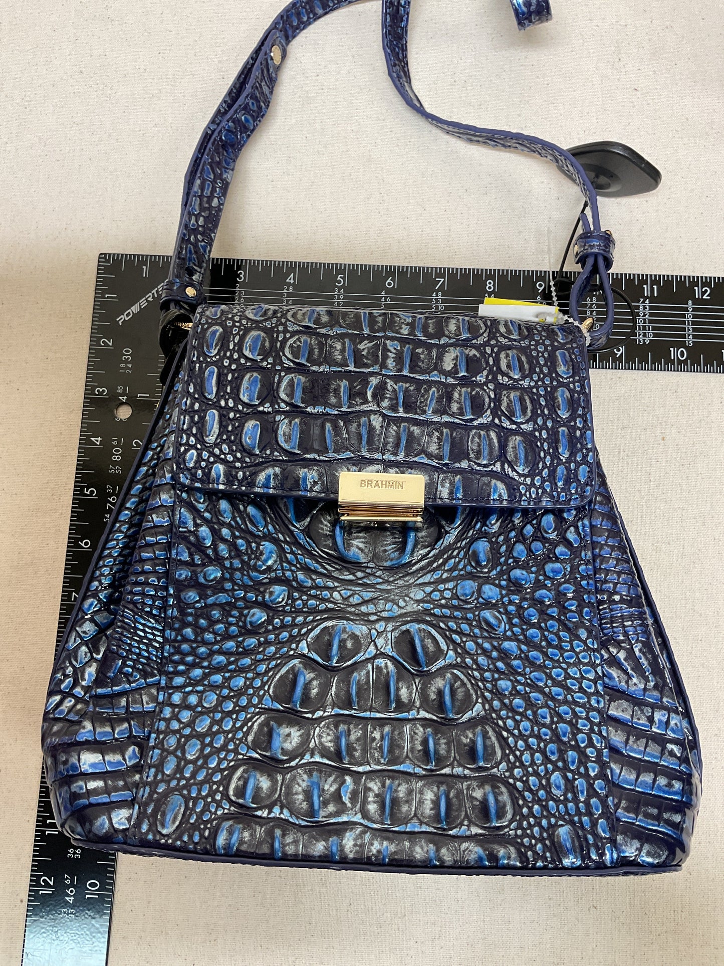 Crossbody Designer By Brahmin In Blue, Size:Small
