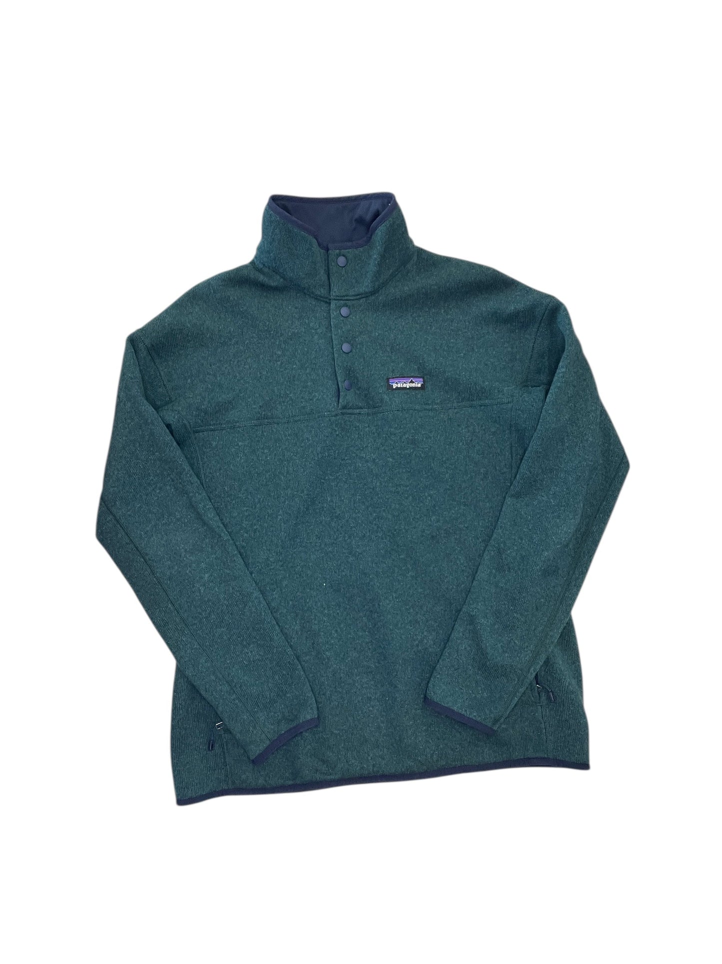 Athletic Top Ls Collar By Patagonia In Green, Size:L