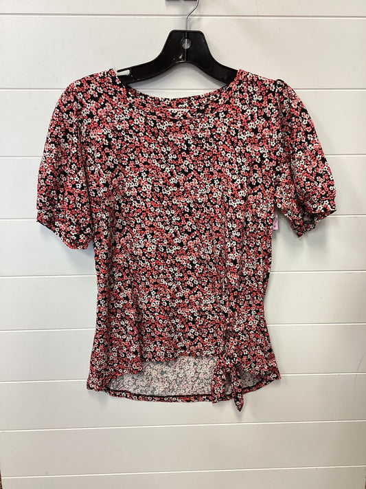 Top Ss By Michael By Michael Kors In Floral Print, Size:M